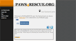 Desktop Screenshot of paws4rescue.org