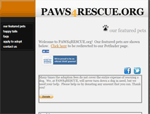 Tablet Screenshot of paws4rescue.org